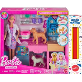 Παιχνιδολαμπάδα Barbie Ιατρείο για Ζωάκια (JFX93)