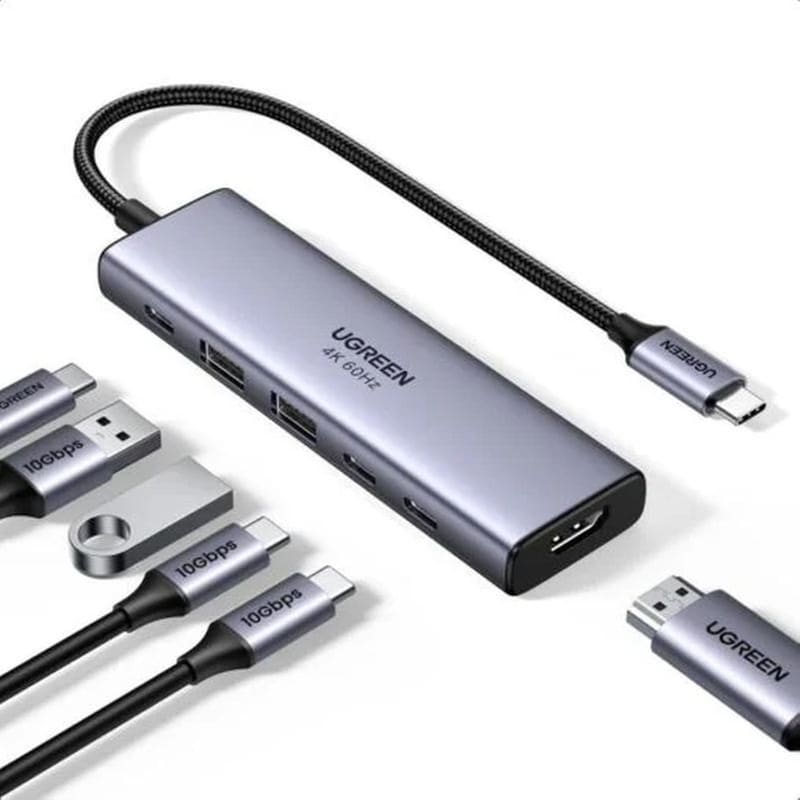 Ugreen Hub USB-C 3x USB-C, 2x USB-A, HDMI 4K