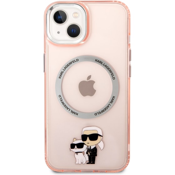 Θήκη Apple iPhone 14 - Karl Lagerfeld MagSafe Ringstand Case IML NFT Karl+Choupette - Pink image 0