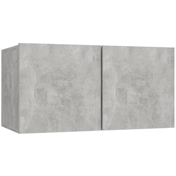 Έπιπλα Τηλεόρασης  Vidaxl από Μοριοσανίδα 3 τμχ 60x30x30cm - Γκρι image 3