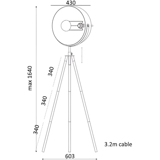 Φωτιστικό Δαπέδου Aca Decor Camara E27 Μεταλλικό - Μαύρο image 1