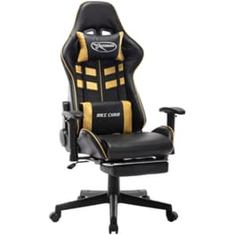 Καρέκλα Gaming VidaXL από Τεχνητό Δέρμα - Μαύρη/Χρυσή