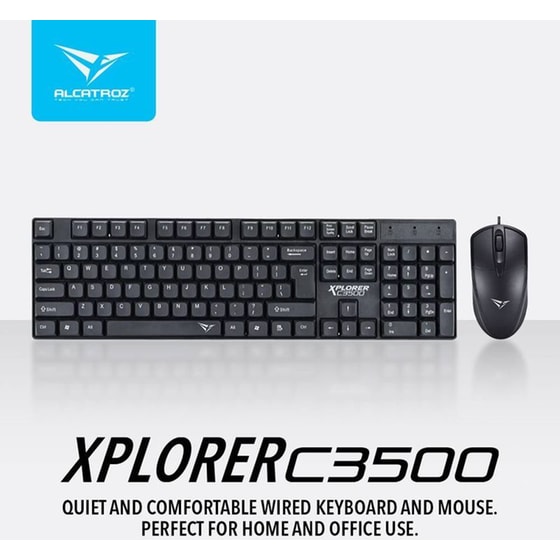 ALCATROZ Xplorer C3500 Ενσύρματο σετ Πληκτρολόγιο/Ποντίκι - Μαύρο (US) image 2