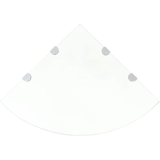 Ράφι Τοίχου VidaXL Γωνιακό από Γυαλί 45x0.8x45 cm - Διάφανο image 0