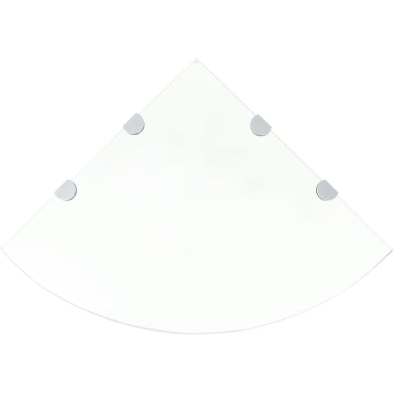 Ράφι Τοίχου VidaXL Γωνιακό από Γυαλί 45x0.8x45 cm - Διάφανο