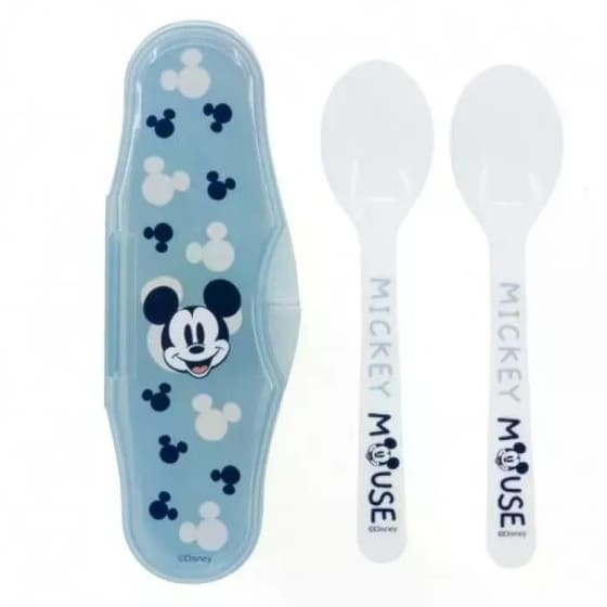 Κουταλάκια Φαγητού Stor Με Θήκη Mickey Mouse 2 Τεμάχια image 0