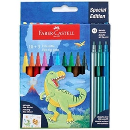 Μαρκαδόροι Ζωγραφικής Faber Castell Δεινόσαυρος Metallic (13 Τεμάχια)