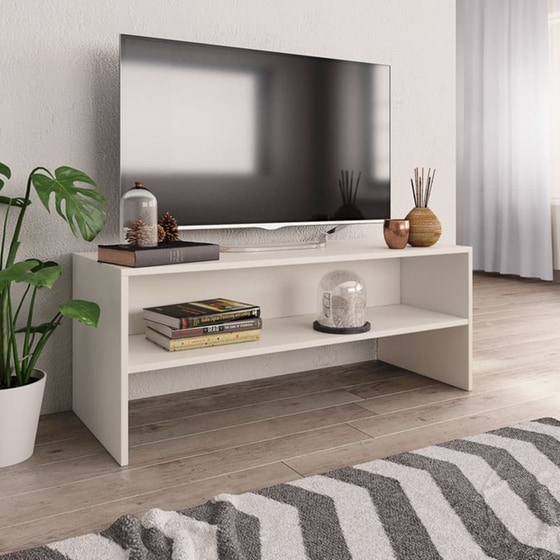Έπιπλο Τηλεόρασης VidaXL από Μοριοσανίδα 100x40x40cm - Λευκό image 2
