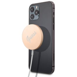 Ασύρματος Φορτιστής Guess Vintage Script Logo Wireless MagSafe Charger Pad Qi - Gold