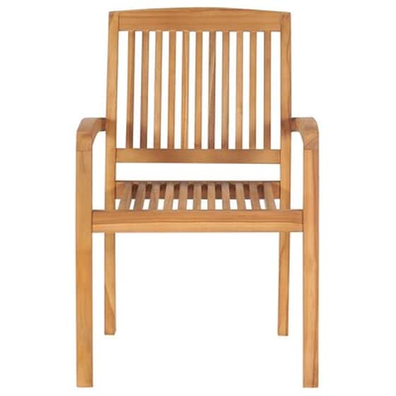 Vidaxl Καρέκλες Κήπου 2 Τεμ. Από Μασίφ Ξύλο Teak Με Γαλάζια Μαξιλάρια image 5