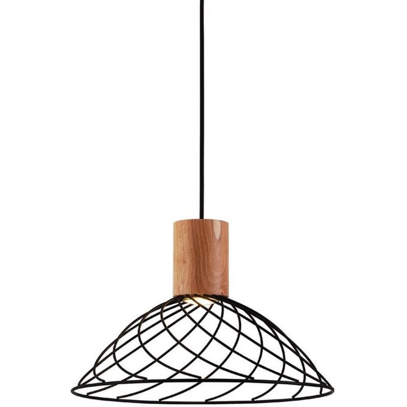 Φωτιστικό Οροφής Μονόφωτο Aca Tornade από Μέταλλο Φ35x11-120 cm - Μαύρο