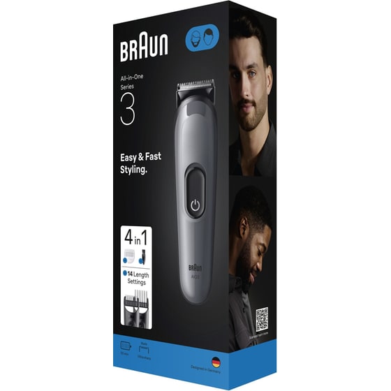 Σετ Περιποίησης BRAUN MULTRIGROOM AIO3500 Μαύρο image 3