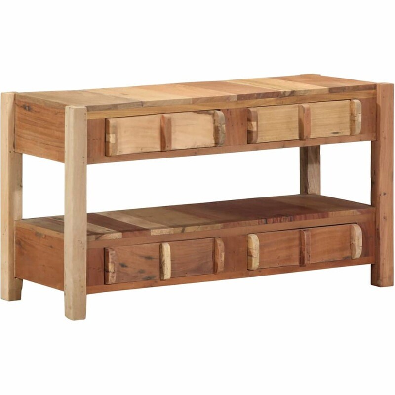 Έπιπλο Τηλεόρασης VidaXL 83 x 33 x 46 cm - Καφέ Μασίφ Ανακυκλωμένο Ξύλο