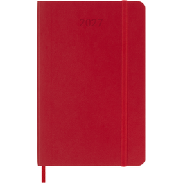 Ημερολόγιο Εβδομαδιαίο 2027 Moleskine 12M Pocket Soft Cover Κόκκινο