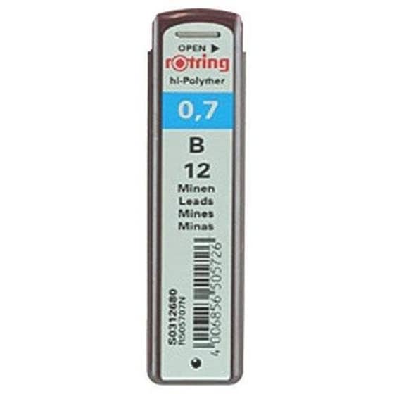 ROTRING MECH.PENCIL LEADS 0.7 Β BOX10 image 0