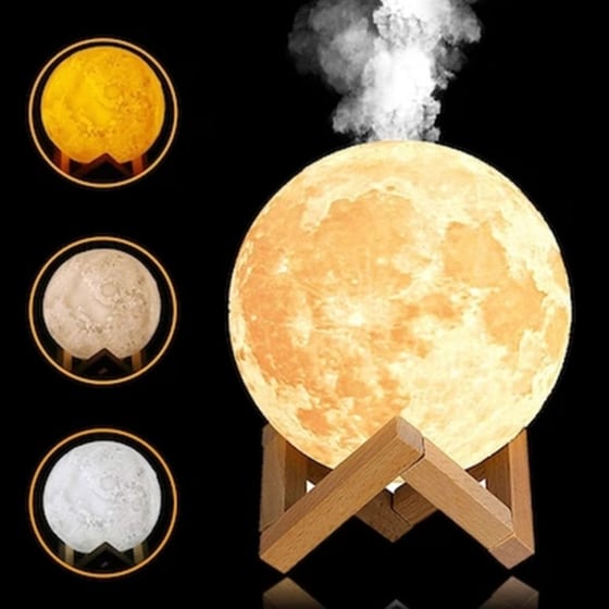 OEM Moon Light Humidifier 3D Υγραντήρας & Αρωματοθεραπεία 2W image 3