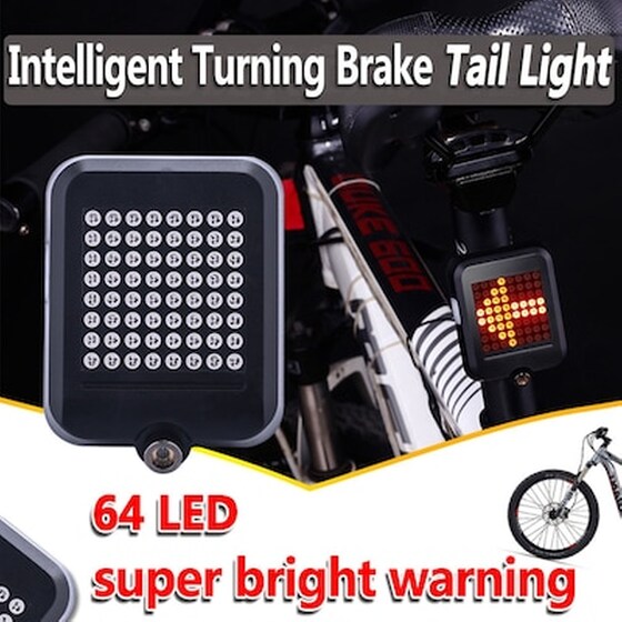 Έξυπνος Οπίσθιος Φωτισμός Ποδηλάτου Bike-0034, Led, Μπαταρία, Usb, Μαύρο image 1