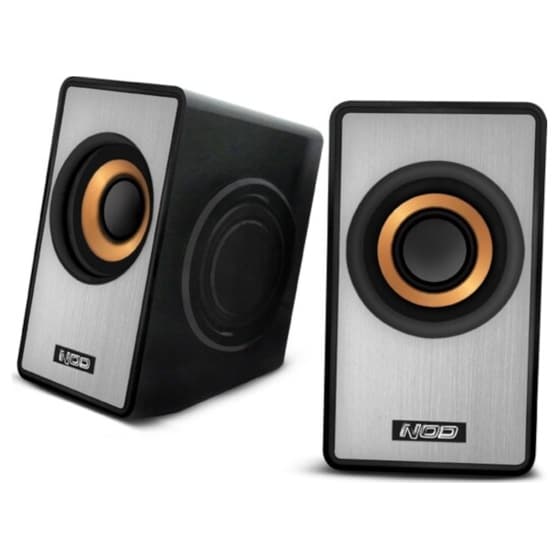 Ηχεία 2.0 Nod Side FX 6W - Μαύρο/Ασημί image 1