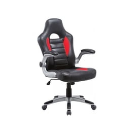 Καρέκλα Gaming 24Mall Δερματίνης Μαύρο / Κόκκινο