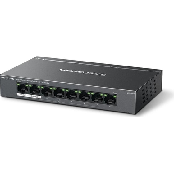 Mercusys MERMS108GP v1 Unmanaged L2 PoE+ Switch με 8 Θύρες Gigabit (1Gbps) Ethernet image 0