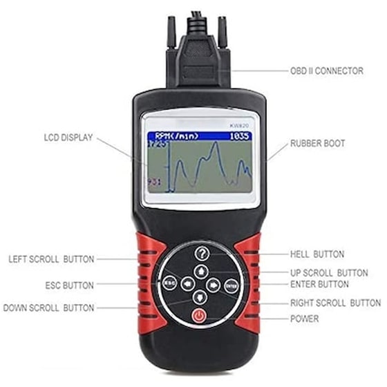 Ψηφιακό Διαγνωστικό Αυτοκινήτων Obdii/eobd Konnwei Kw820 image 1