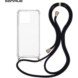 Θήκη Realme C51/ Realme C53 - Sonique Armor Σιλικόνη Με Κορδόνι Μαύρο - Clear