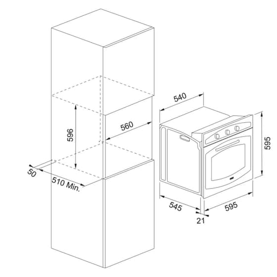 FRANKE Country FCO 86 H MB 65 Lt Μαύρο Ματ Εντοιχιζόμενος Φούρνος Άνω Πάγκου image 2