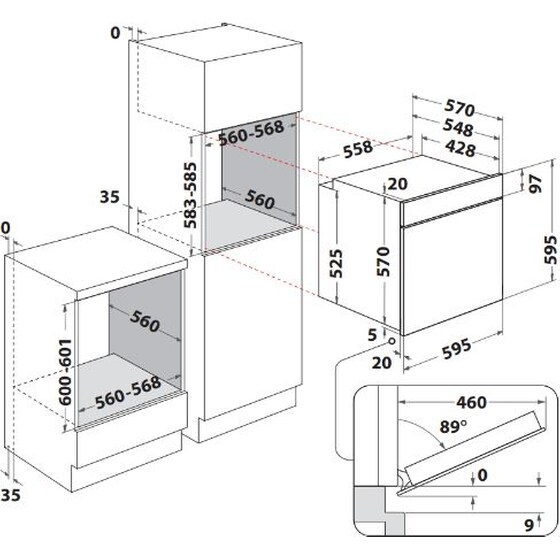 INDESIT IO K78PU X 71 Lt Inox Εντοιχιζόμενος Φούρνος Άνω Πάγκου image 8