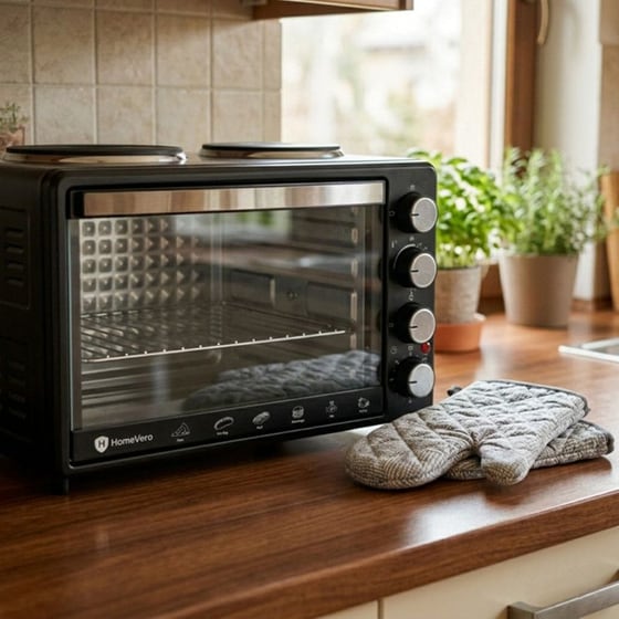HOMEVERO HV-EO28L2B 28 Lt Μαύρο Φουρνάκι image 6