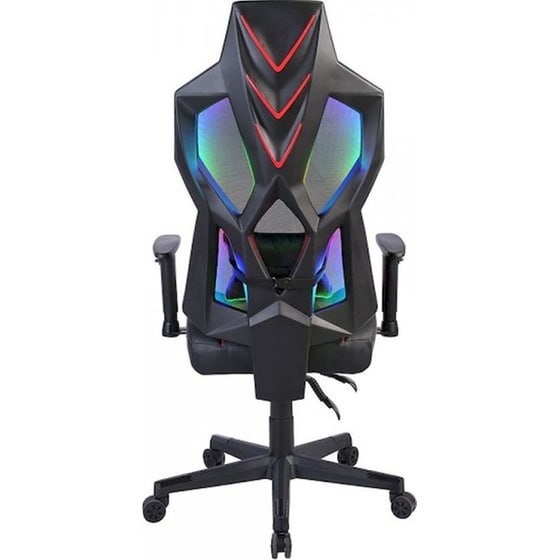 Καρέκλα Γραφείου/ Gaming 24Mall Raider Pro LED RGB από Ύφασμα Mesh - Μαύρο/ Κόκκινο image 7