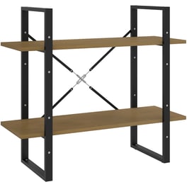 Βιβλιοθήκη VidaXL από Μέταλλο 80x30x70 cm - Καφέ