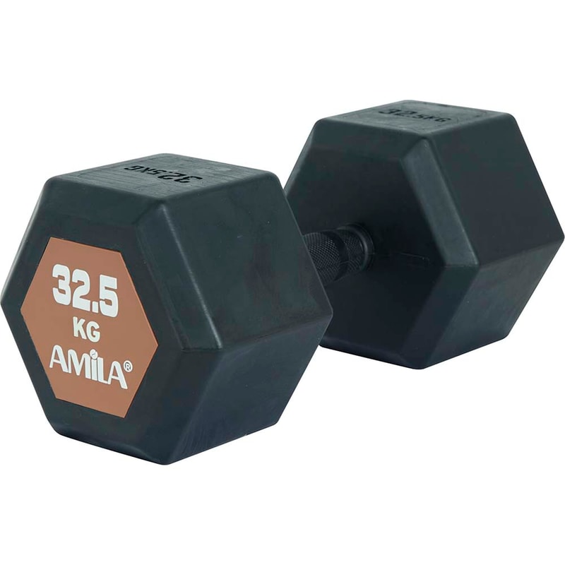 Βαράκι 32.5 kg Amila Εξάγωνο 90600 - Μαύρο