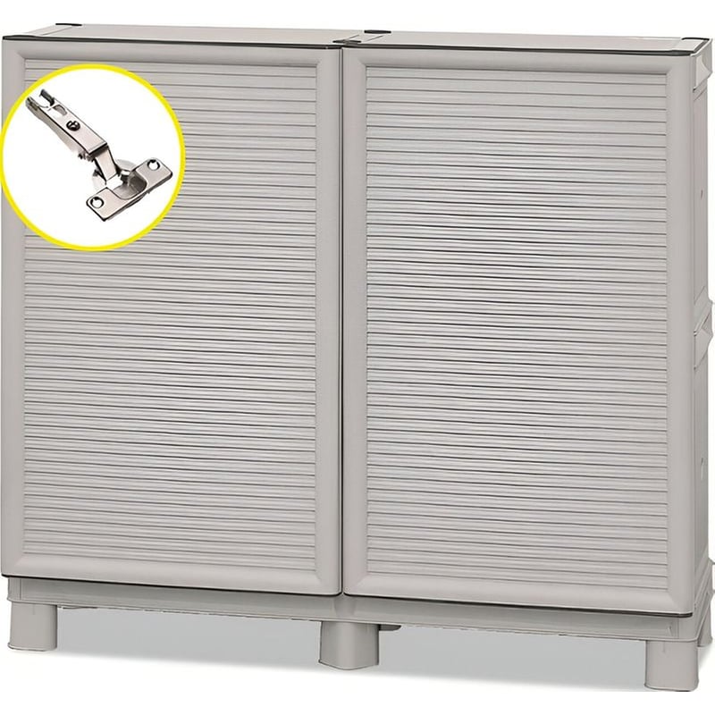 ARTPLAST Ντουλάπα Artplast Δίφυλλη Πλαστική 100x39x92 cm - Γκρι