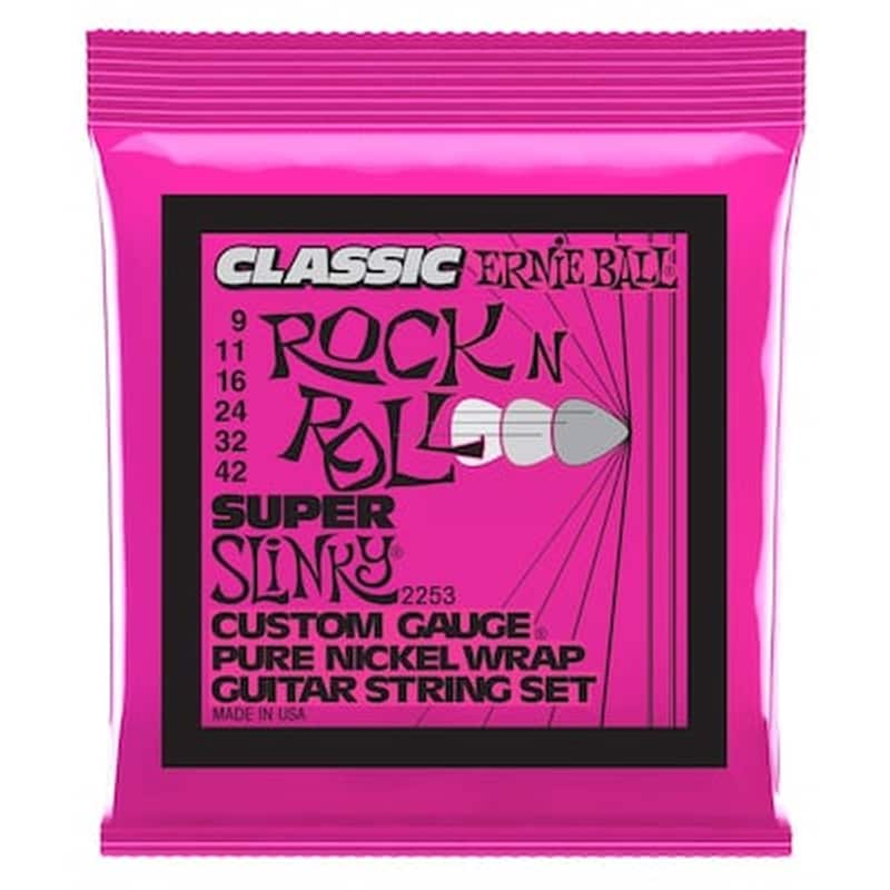 ERNIE BALL Σετ 6 Χορδές Ηλεκτρικής Κιθάρας Ernie Ball Rock N Roll Super Slinky 009-042