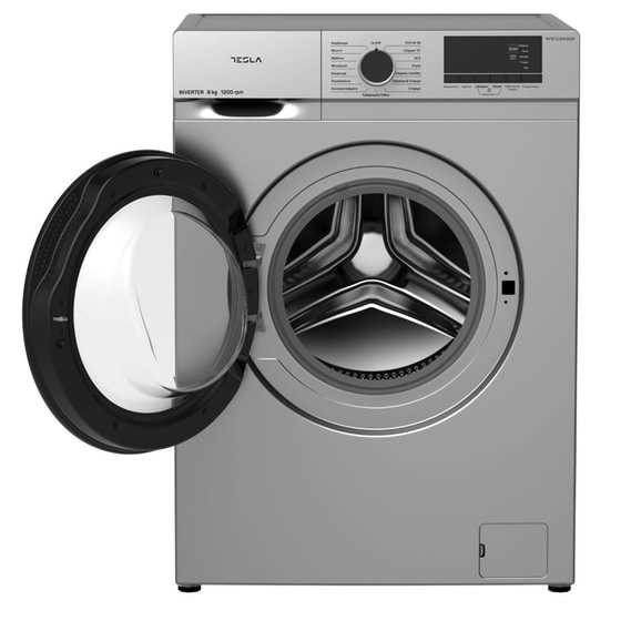 TESLA WF81230KSGR 8 kg 1.200 Στροφές Ασημί Πλυντήριο Ρούχων image 4