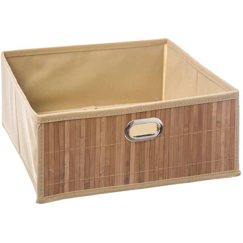 SPITISHOP Κουτί Αποθήκευσης Spitishop από Bamboo F-v Nat 155968a 31x31x15 cm - Καφέ