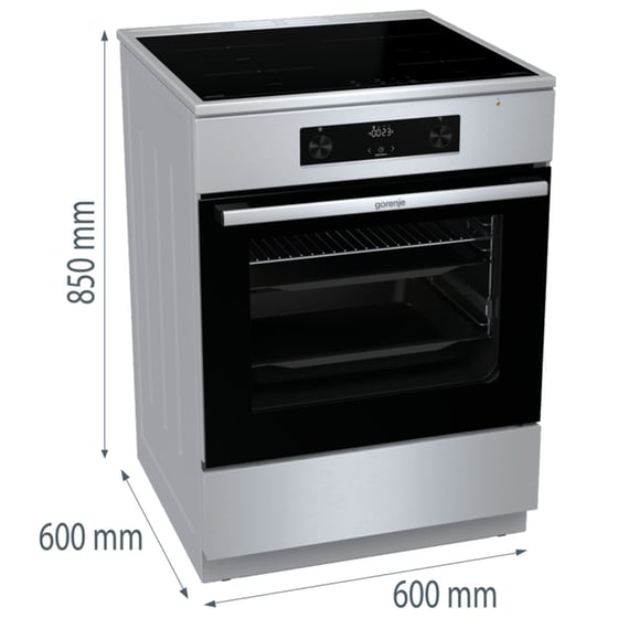 Ηλεκτρική Κουζίνα Επαγωγική GORENJE GEIT6C60XPG 71 lt Inox image 5