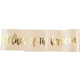 Υφασμάτινη Κορδέλα Mother of the Groom για Bachelorette Party - Χρυσό
