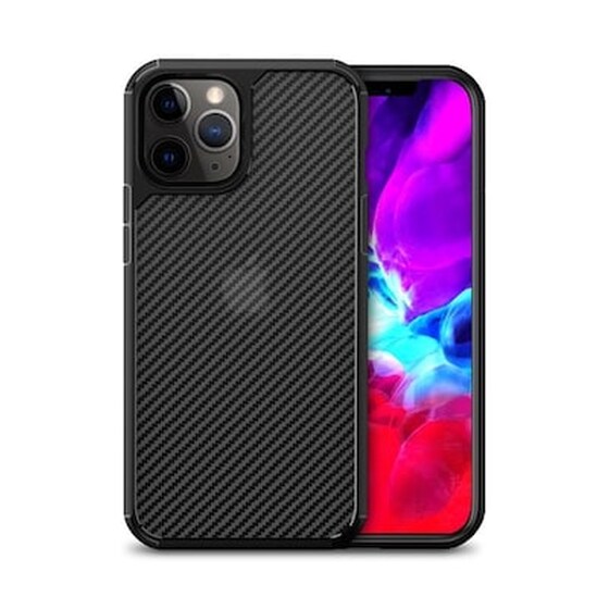 Θήκη Apple iPhone 12 Pro Max - Crong Ηybrid Carbon - Black image 1