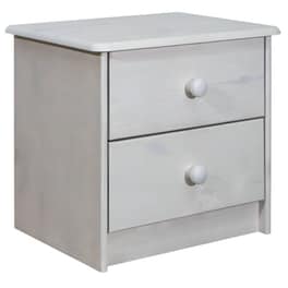 Κομοδίνο Vidaxl Από Μασίφ Ξύλο Πεύκου 43x34x40 cm - Λευκό