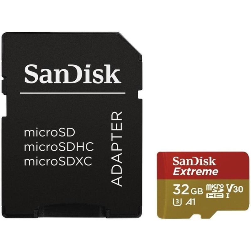 Sandisk Extreme Action microSDHC 32GB Class 10 U3 V30 A1 UHS-I με αντάπτορα