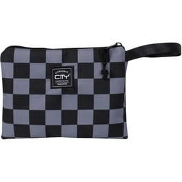 Τσαντάκι Νεσεσέρ City Grey Checkers