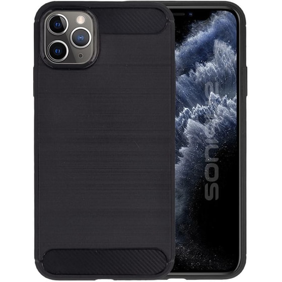Θήκη Apple iPhone 11 Pro Max - Sonique Carbon Brushed - Μαύρο image 0
