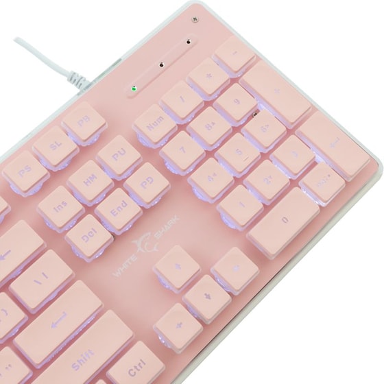 White Shark Tachi Gaming Μηχανικό Ενσύρματο Πληκτρολόγιο Ροζ (US) image 4