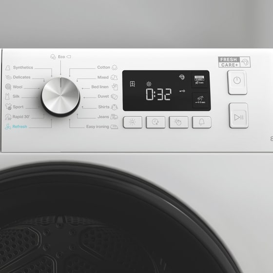 WHIRLPOOL FFTM1182BEER 8kg A++ με Αντλία Θερμότητας Λευκό Στεγνωτήριο Ρούχων image 5