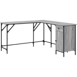 Γραφείο VidaXL από Επεξεργασμένο Ξύλο 141x141x75 cm - Γκρι Sonoma