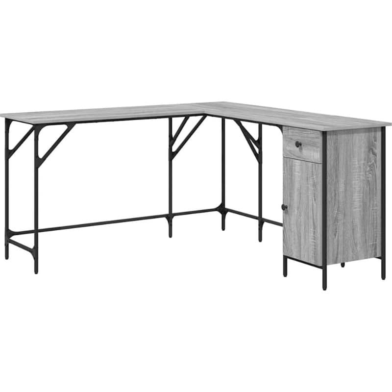 Γραφείο VidaXL από Επεξεργασμένο Ξύλο 141x141x75 cm - Γκρι Sonoma