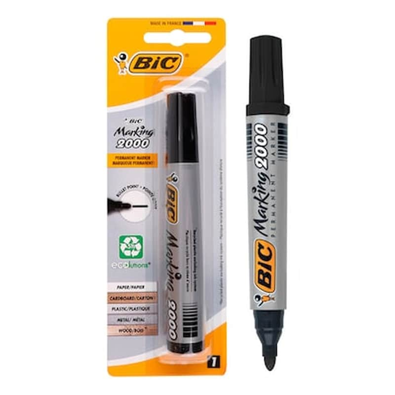 BIC Μαρκαδόρος Ανεξίτηλος Bic 2000 Bullet Point Μαύρο 1.7 mm