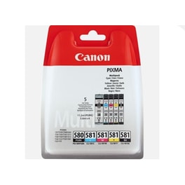 Canon PGI-580 & CLI-581 Πολλαπλό Πακέτο 5 Μελανιών Εκτυπωτή 2078C005AA