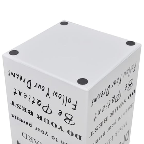 Ομπρελοθήκη VidaXL Ατσάλινη 15.5x15.5x48.5 cm - Λευκό image 3